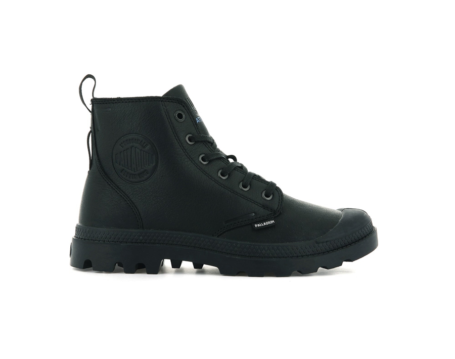 Palladium Pampa Hi Ess Leren Wp+ Zwart | JWE8368NG